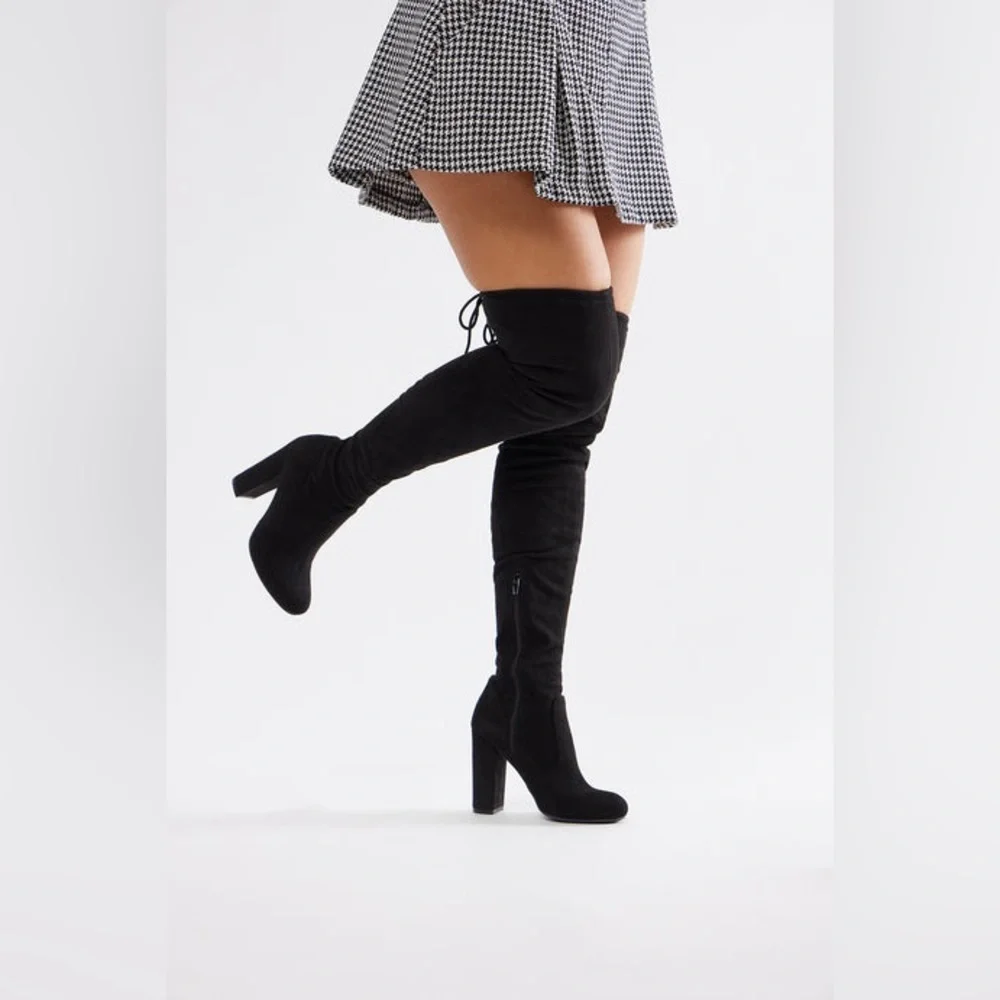 Fashion Nova Black Over-the-Knee Boots